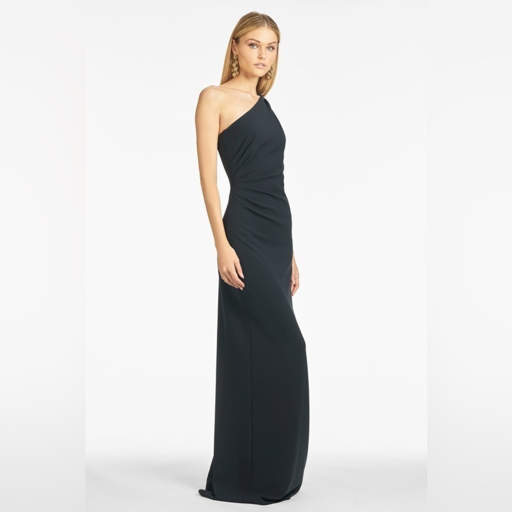 SACHIN + BABI Cece One Shoulder Gown In Navy Blue - Picture 2 of 5